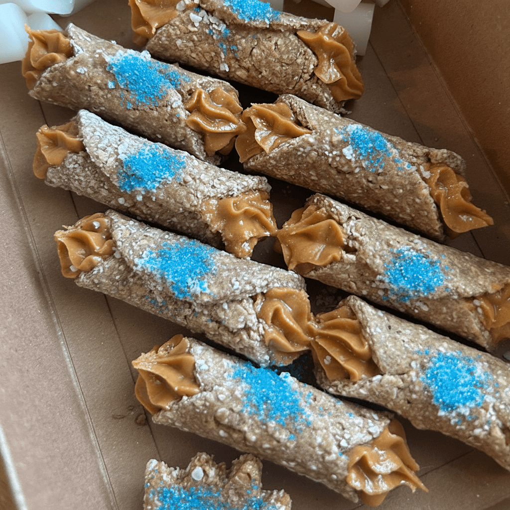Colt's Woof Peanut Butter Cannolis – 6 blue peanut butter cannolis for dogs (image 2 of 2)