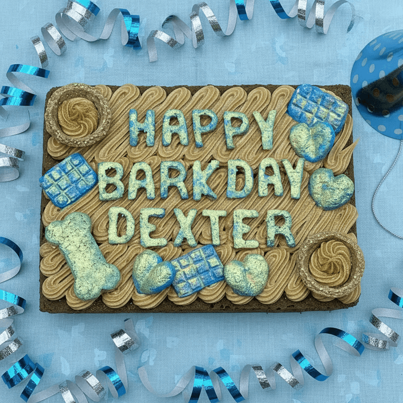 Colt's Woof Brownie Pupcake – Boy blue brown brownie pupcake for dogs (image 7 of 9)