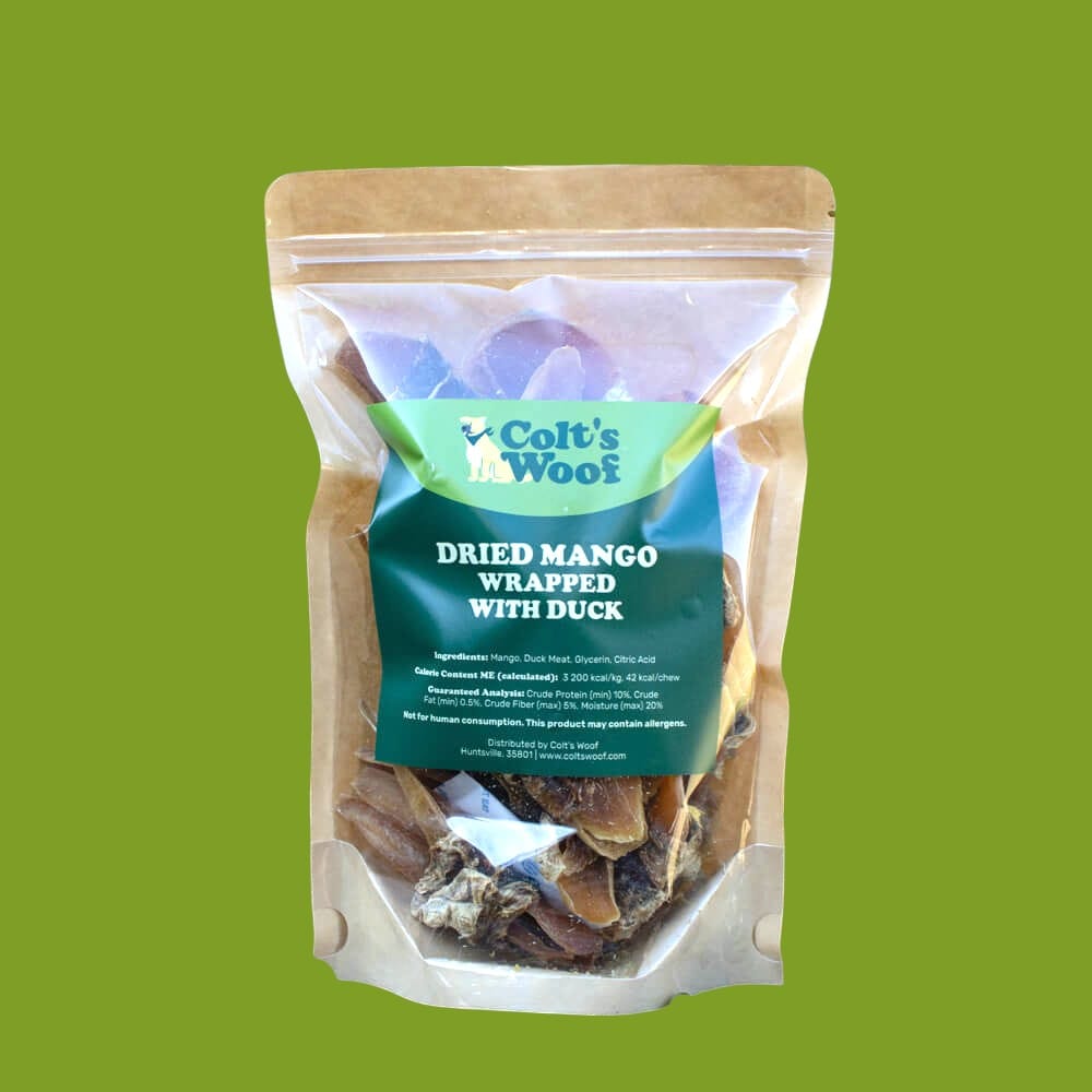 Colt's Woof Dried Mango Wrapped with Duck for dogs (image 1 of 3)