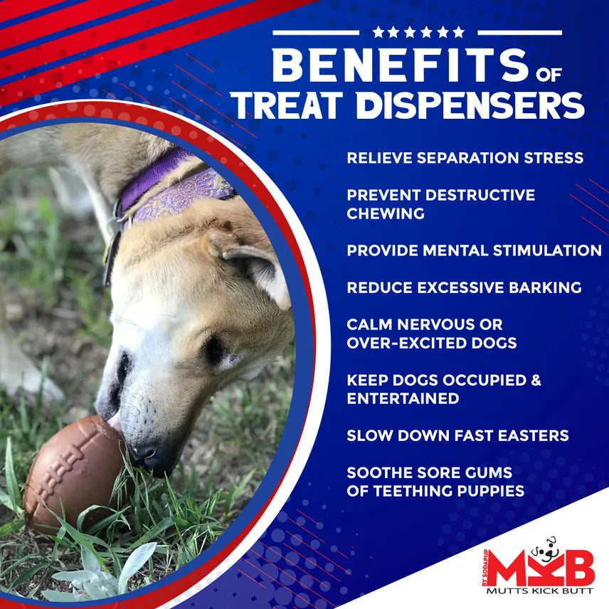 Football Dog Chew Toy and Treat Dispenser