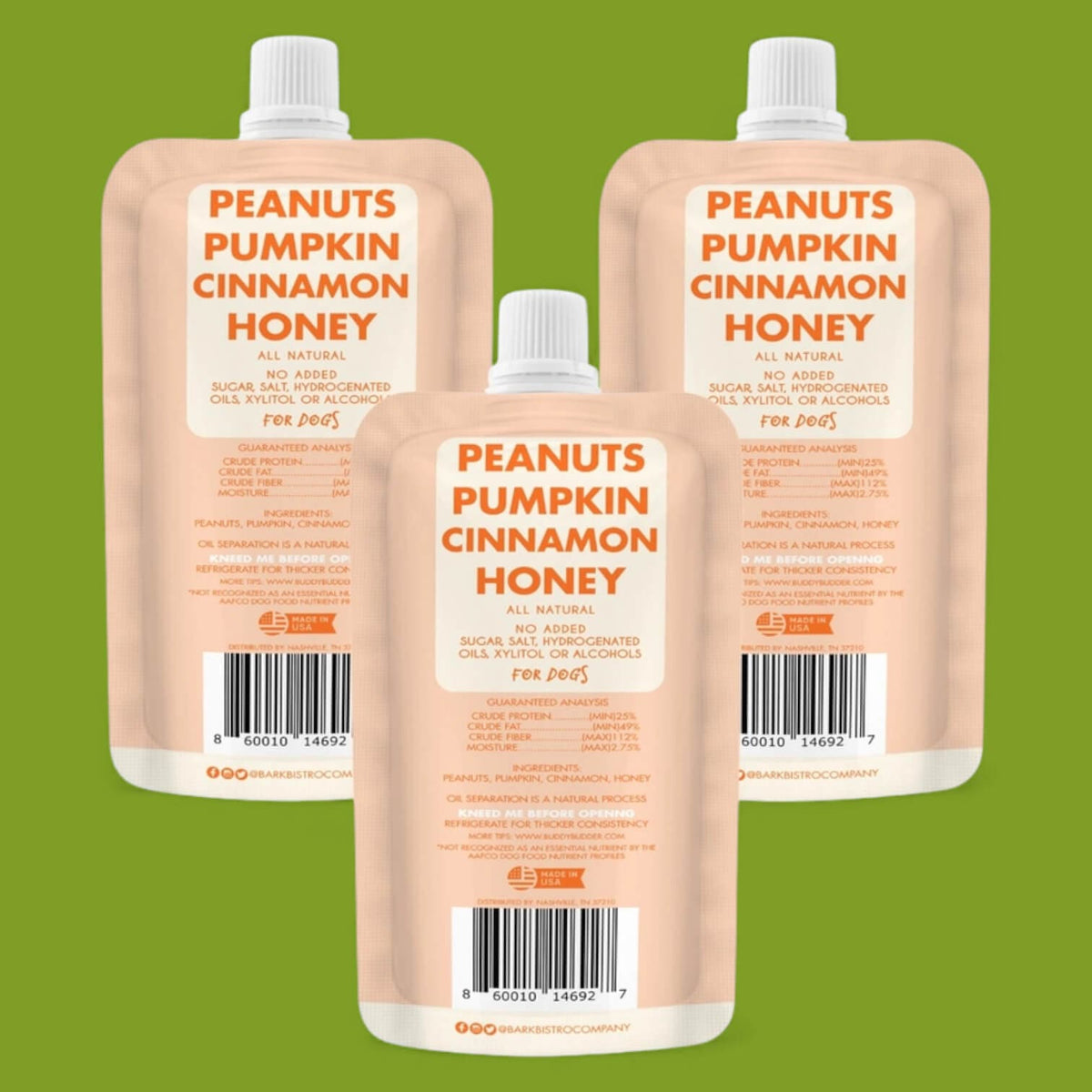 Colt's Woof Buddy Budder (Peanut Butter) Pouch – Gingerbread holiday buddy budder peanut butter for dogs (image 3 of 4)