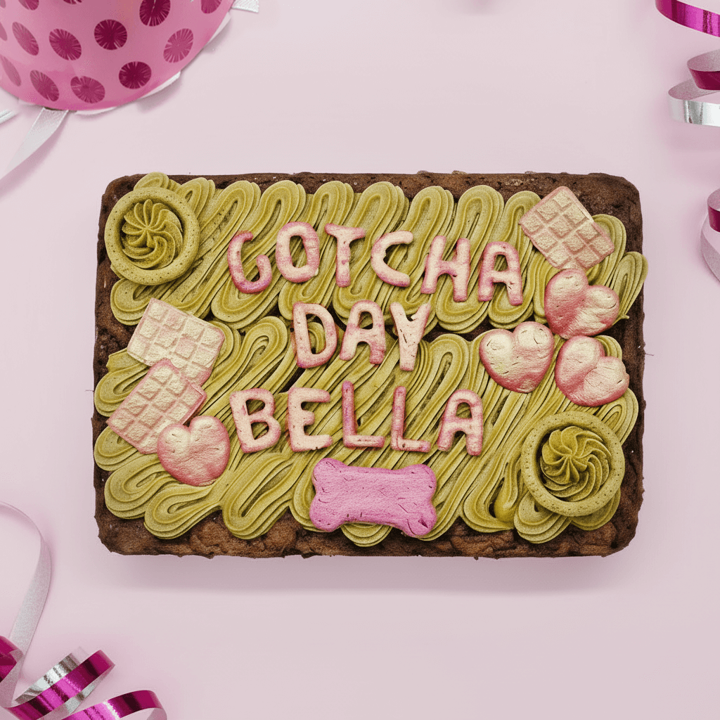 Colt's Woof Brownie Pupcake – Girl pink brown brownie pupcake for dogs (image 2 of 9)