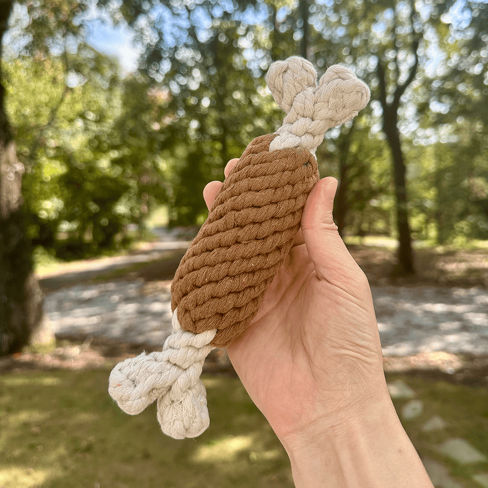 Colt's Woof Holiday Smoked Ham Rope Toy for dogs (image 3 of 3)