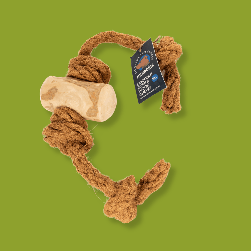 Colt's Woof Coconut Rope & Coffee Wood Chew – Medium coconut rope coffee wood chew for dogs (image 1 of 3)