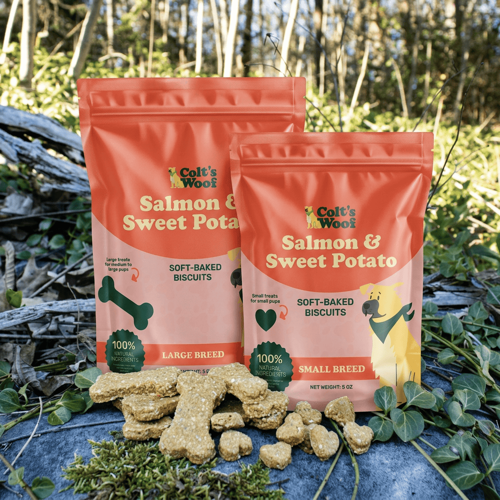 Colt's Woof Salmon & Sweet Potato Soft-Bake Biscuits – Salmon sweet potato soft bake biscuits for dogs (image 3 of 9)