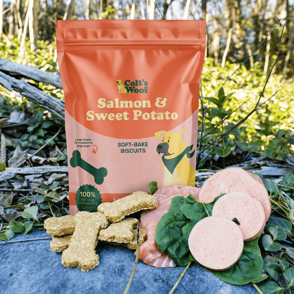Colt's Woof Salmon & Sweet Potato Soft-Bake Biscuits – Salmon sweet potato soft bake biscuits for dogs (image 7 of 9)