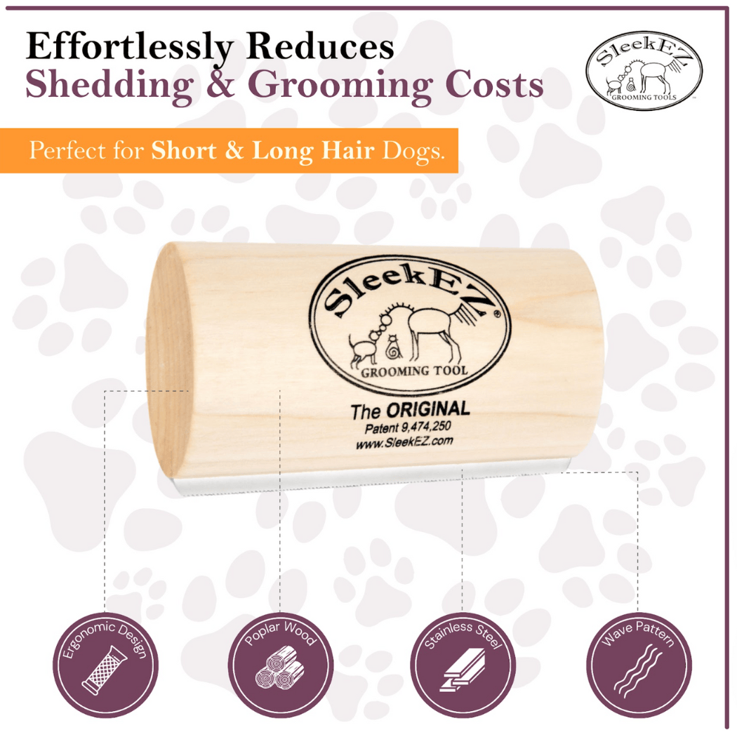 Colt's Woof SleekEZ® Dog Brush for Shedding and Grooming (5 inch) – Sleekez dog brush for shedding and grooming 5 inch (image 5 of 10)