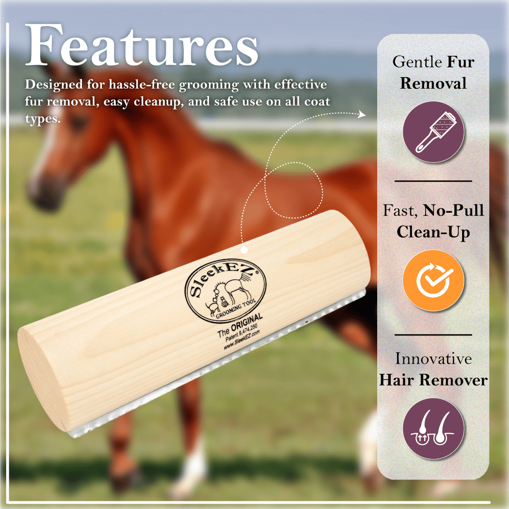 Colt's Woof SleekEZ® Horse Brush for Shedding and Grooming (10 inch) – Sleekez horse brush for shedding and grooming 10 inch for dogs (image 8 of 10)