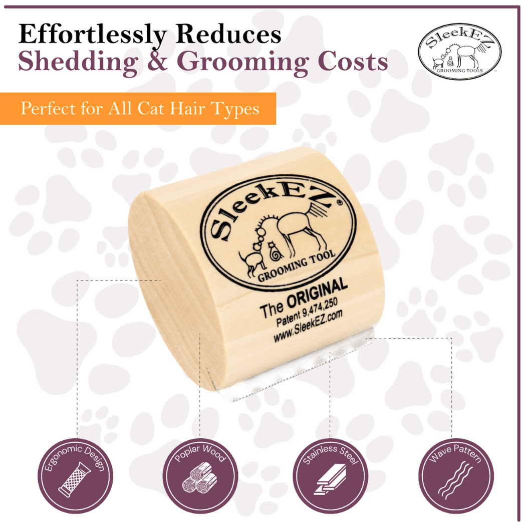 Colt's Woof SleekEZ® Small Dog & Cat Brush for Shedding and Grooming (2.5 inch) – Sleekez small dog cat brush for shedding and grooming 2 5 inch (i...