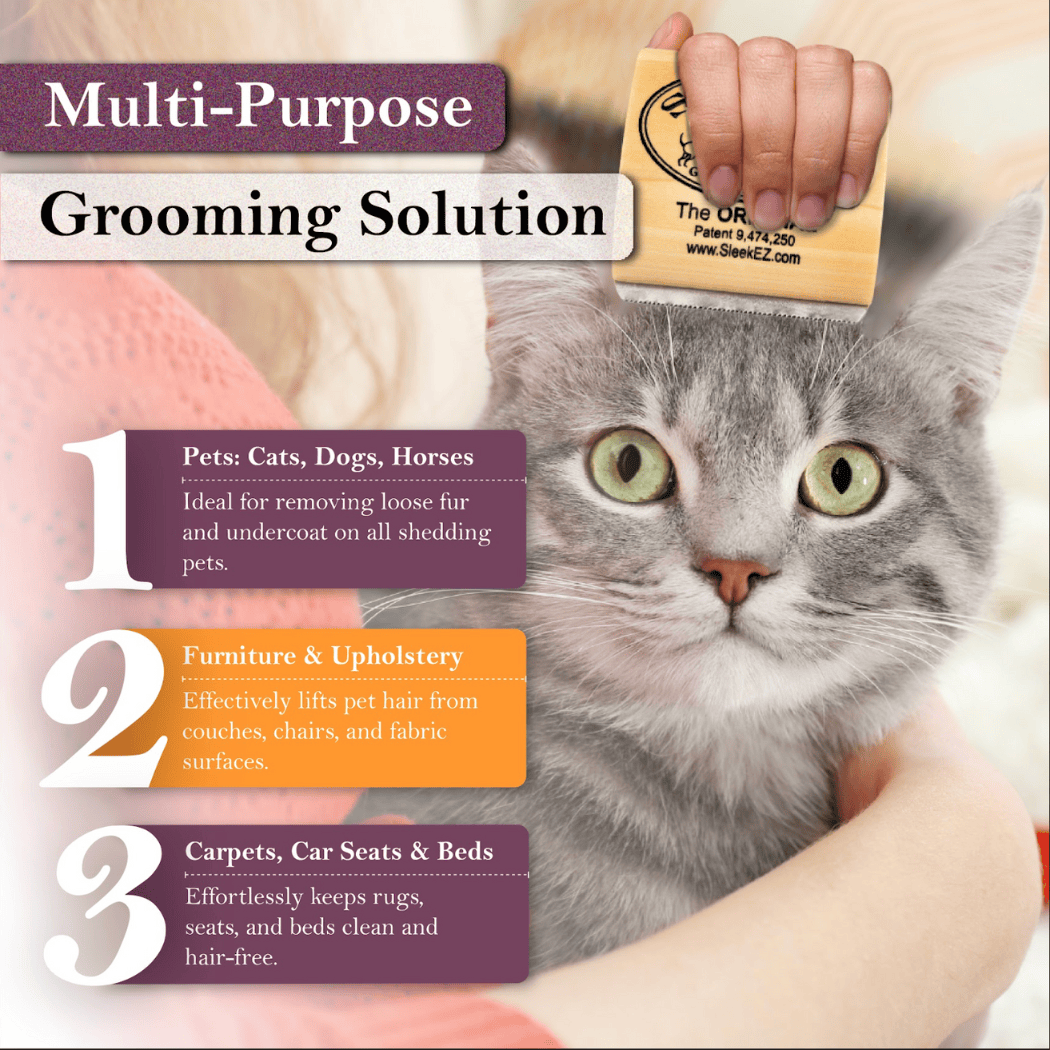 Colt's Woof SleekEZ® Small Dog & Cat Brush for Shedding and Grooming (2.5 inch) – Sleekez small dog cat brush for shedding and grooming 2 5 inch (i...