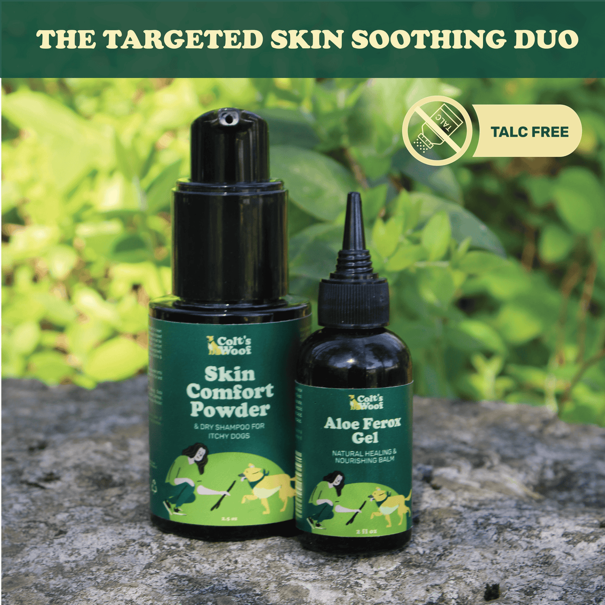 Colt's Woof Targeted Skin Soothing Duo for Itch, Yeast and Irritated Skin – Targeted skin soothing duo for itch yeast and irritated skin for dogs (...