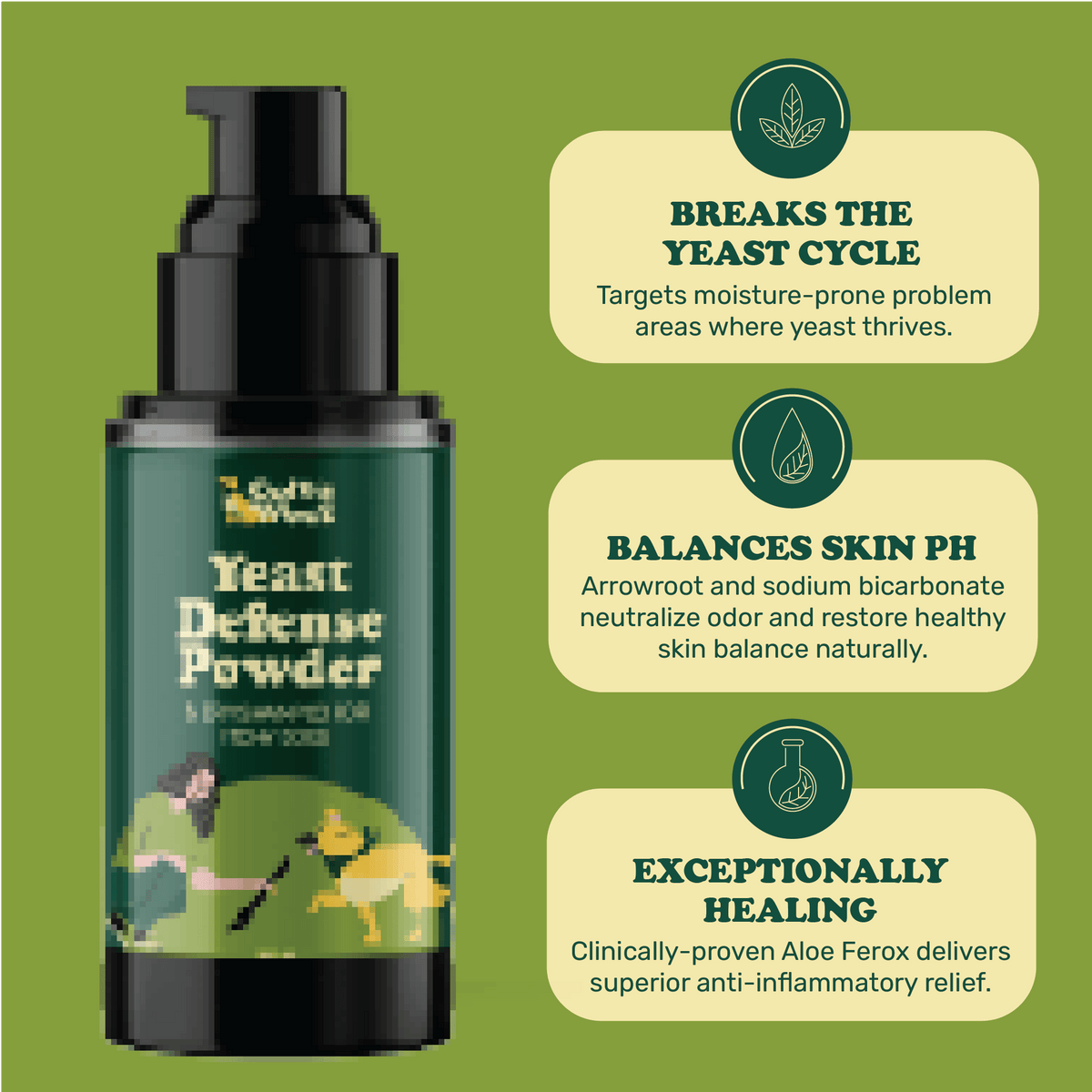 Yeast Defence Powder for Itchy Paws and Irritated Skin